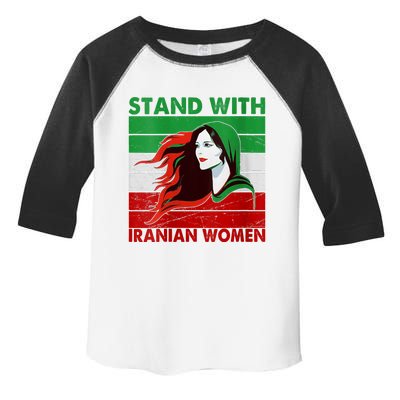 Stand With Iranian Women Iran Flag Retro Vintage Toddler Fine Jersey T-Shirt