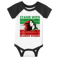 Stand With Iranian Women Iran Flag Retro Vintage Infant Baby Jersey Bodysuit