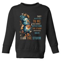 She Whispered I Am The Storm African Inspirational Peace Toddler Sweatshirt