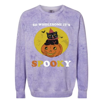 So Wholesome Its Spooky Colorblast Crewneck Sweatshirt