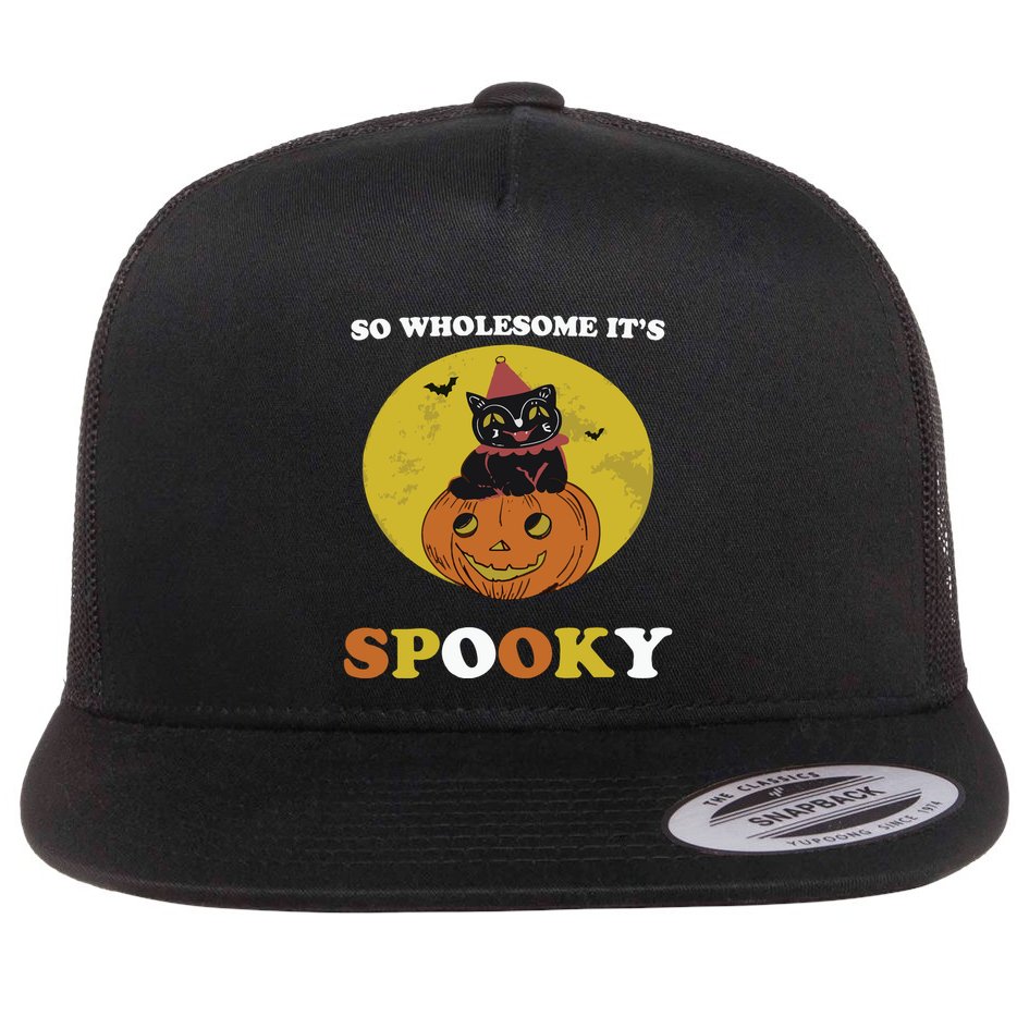 So Wholesome Its Spooky Flat Bill Trucker Hat