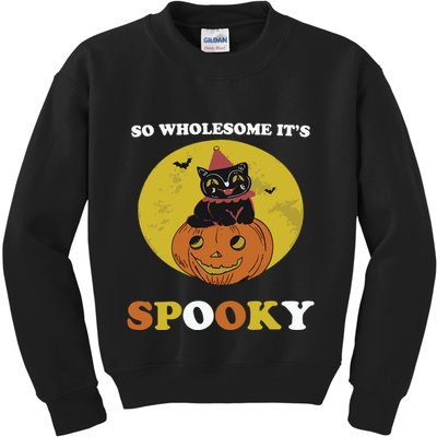 So Wholesome Its Spooky Kids Sweatshirt