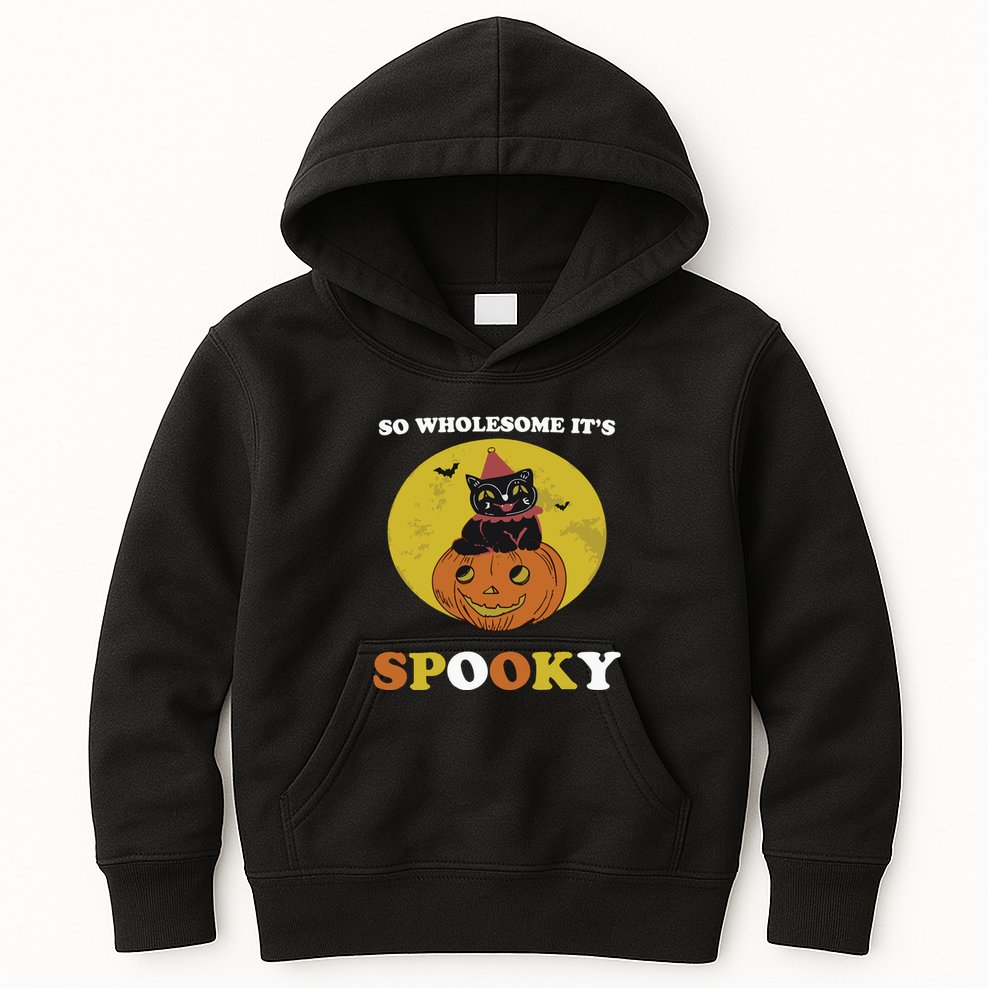 So Wholesome Its Spooky Kids Hoodie
