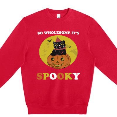 So Wholesome Its Spooky Premium Crewneck Sweatshirt