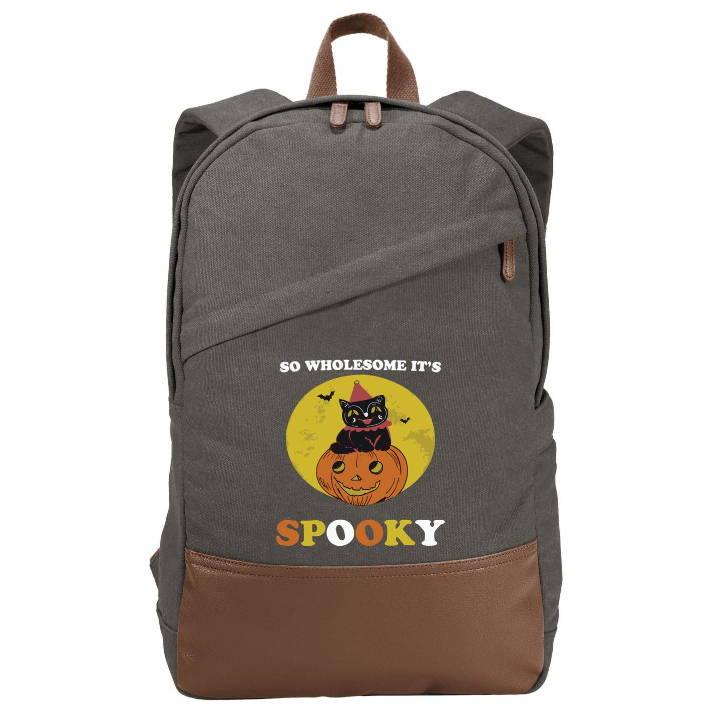 So Wholesome Its Spooky Cotton Canvas Backpack