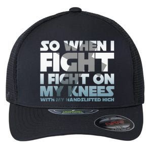 So When I Fight I Fight On My Knees Religious Christian Flexfit Unipanel Trucker Cap