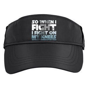 So When I Fight I Fight On My Knees Religious Christian Adult Drive Performance Visor