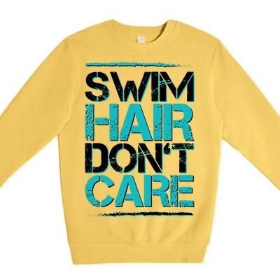 Swim Hair Don't Care Premium Crewneck Sweatshirt