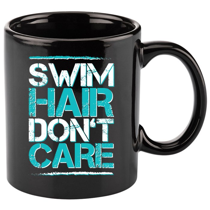 Swim Hair Don't Care 11oz C Handle Ceramic Mug