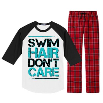 Swim Hair Don't Care Raglan Sleeve Pajama Set