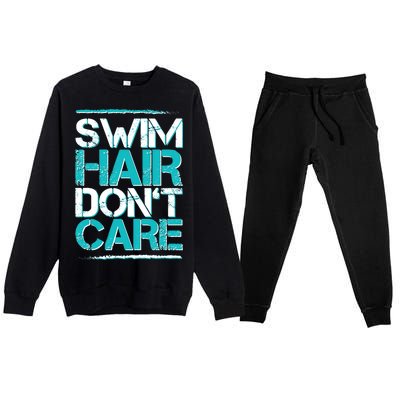 Swim Hair Don't Care Premium Crewneck Sweatsuit Set