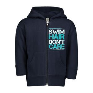 Swim Hair Don't Care Toddler Zip Fleece Hoodie