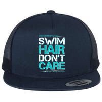 Swim Hair Don't Care Flat Bill Trucker Hat