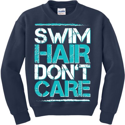 Swim Hair Don't Care Kids Sweatshirt