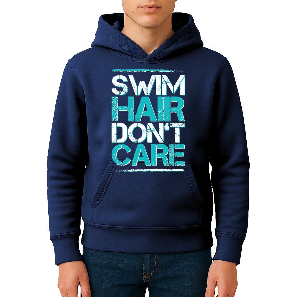 Swim Hair Don't Care Kids Hoodie