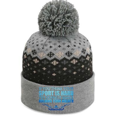 Swimming Is Hard The Baniff Cuffed Pom Beanie