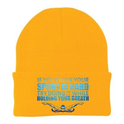 Swimming Is Hard Knit Cap Winter Beanie