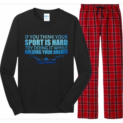 Swimming Is Hard Long Sleeve Pajama Set