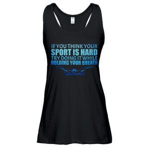 Swimming Is Hard Ladies Essential Flowy Tank