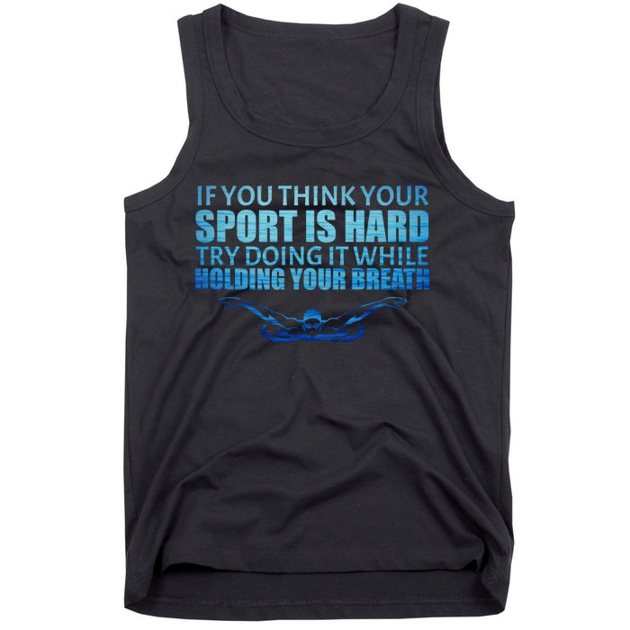 Swimming Is Hard Tank Top