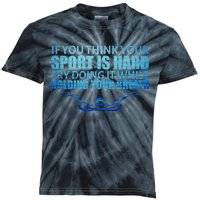 Swimming Is Hard Kids Tie-Dye T-Shirt