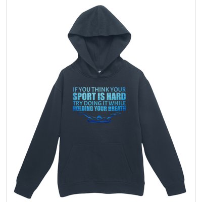 Swimming Is Hard Urban Pullover Hoodie