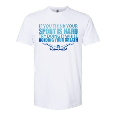 Swimming Is Hard Softstyle CVC T-Shirt