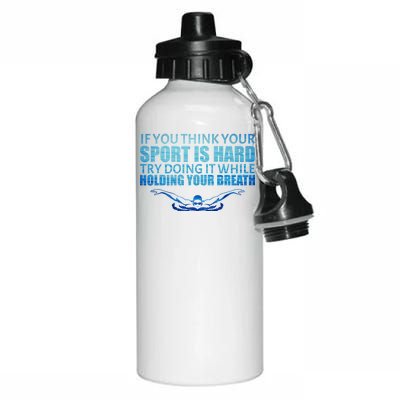 Swimming Is Hard Aluminum Water Bottle