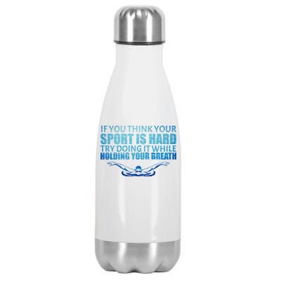 Swimming Is Hard Stainless Steel Insulated Water Bottle