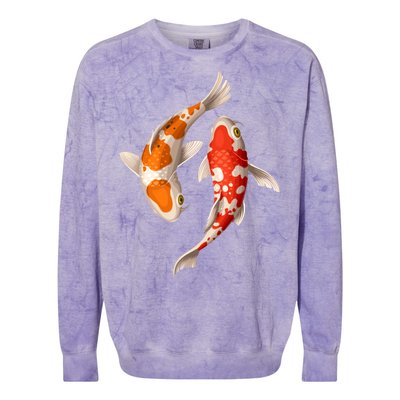 Swimming Koi Fishes Colorblast Crewneck Sweatshirt