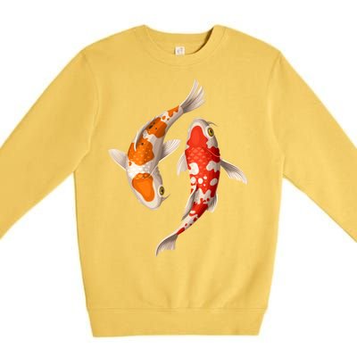 Swimming Koi Fishes Premium Crewneck Sweatshirt