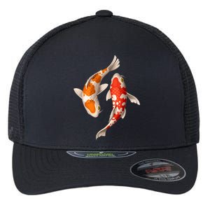 Swimming Koi Fishes Flexfit Unipanel Trucker Cap