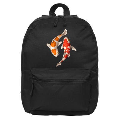 Swimming Koi Fishes 16 in Basic Backpack