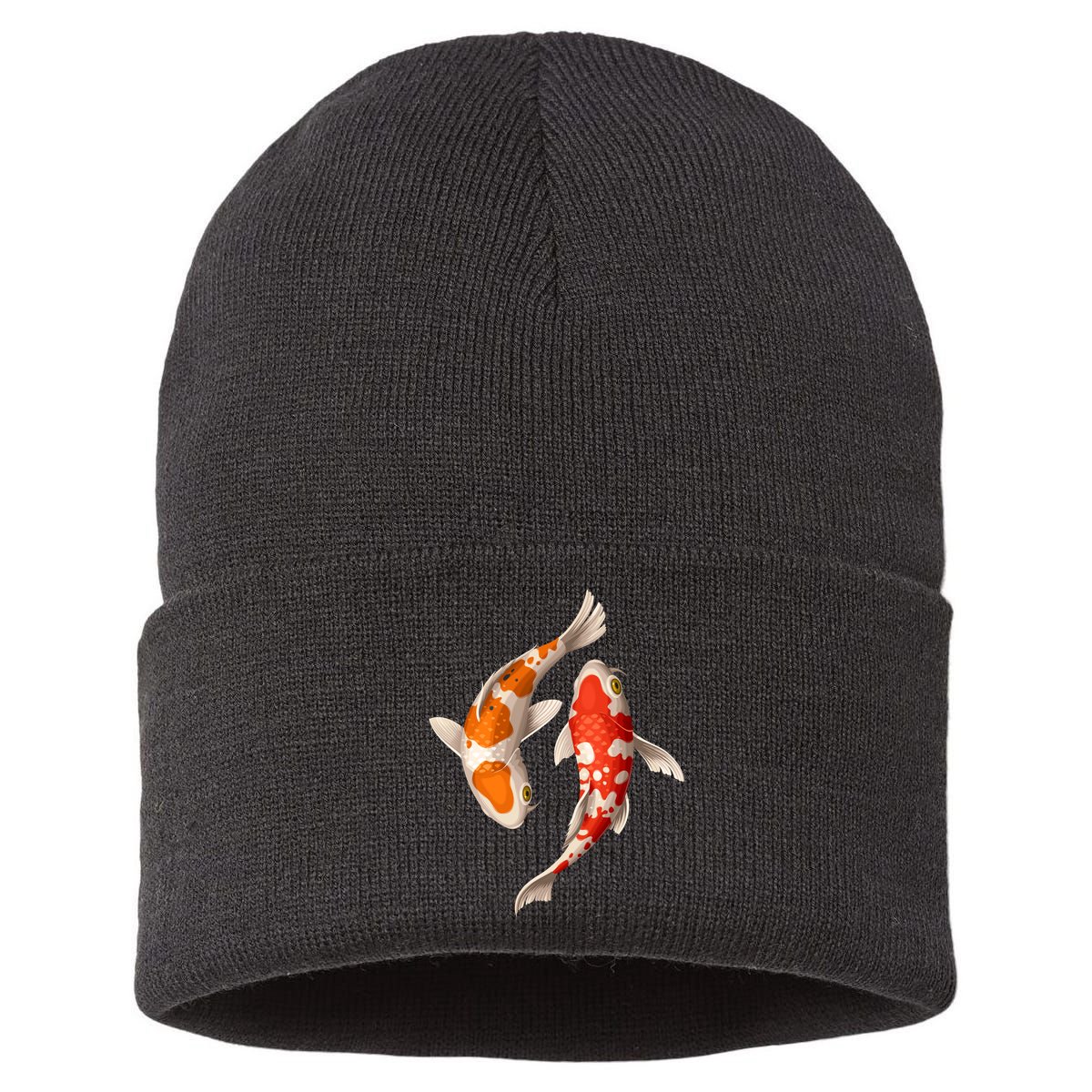 Swimming Koi Fishes Sustainable Knit Beanie