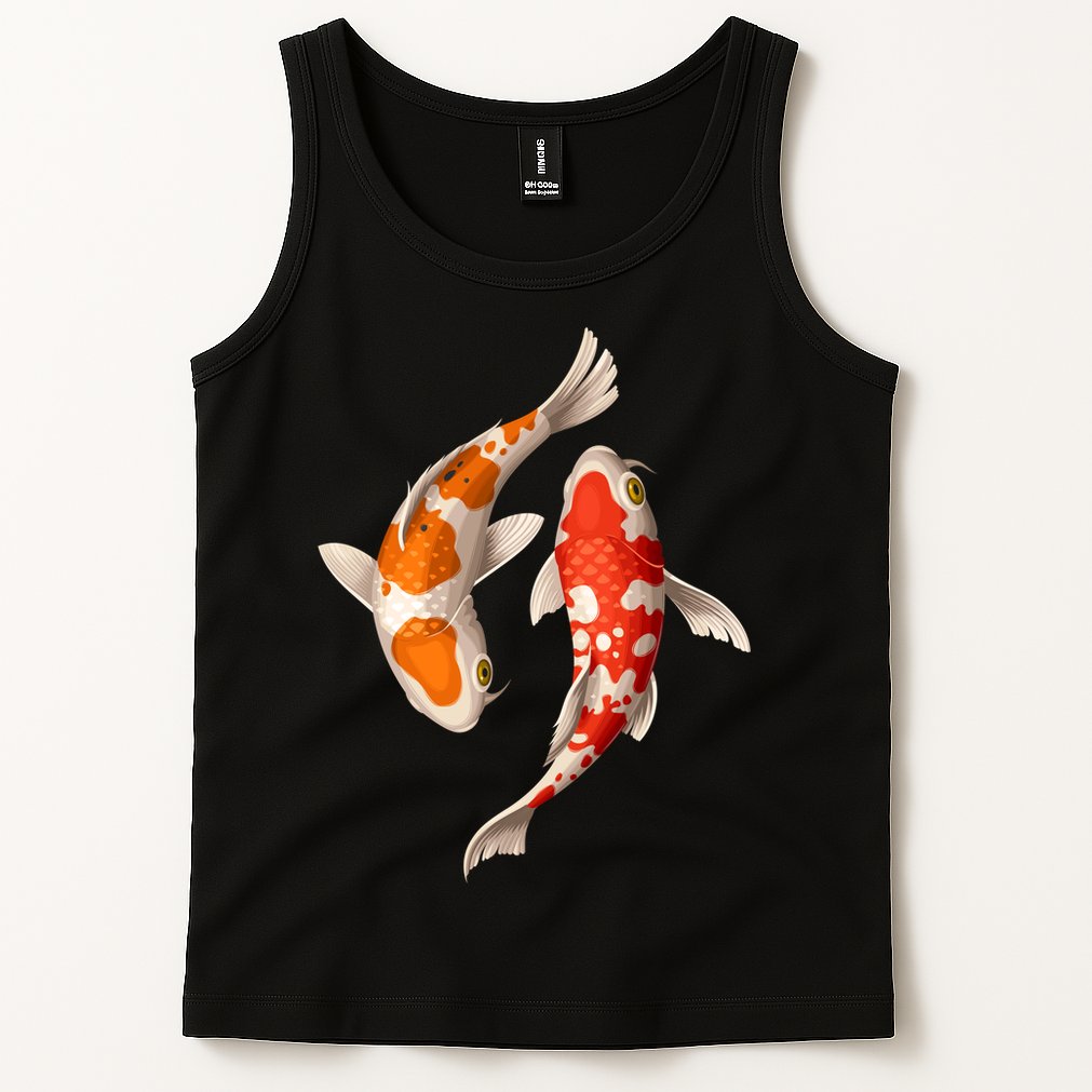 Swimming Koi Fishes Tank Top