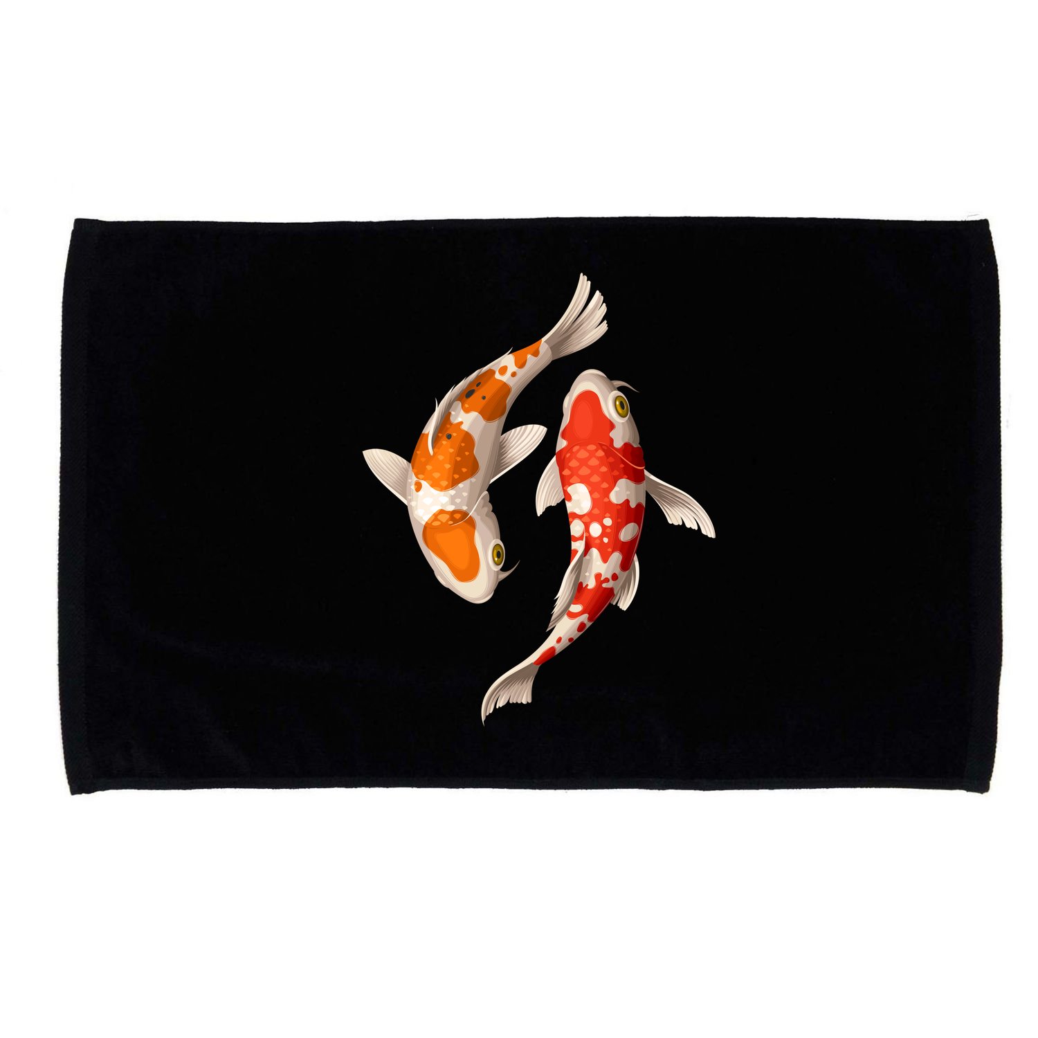 Swimming Koi Fishes Microfiber Hand Towel