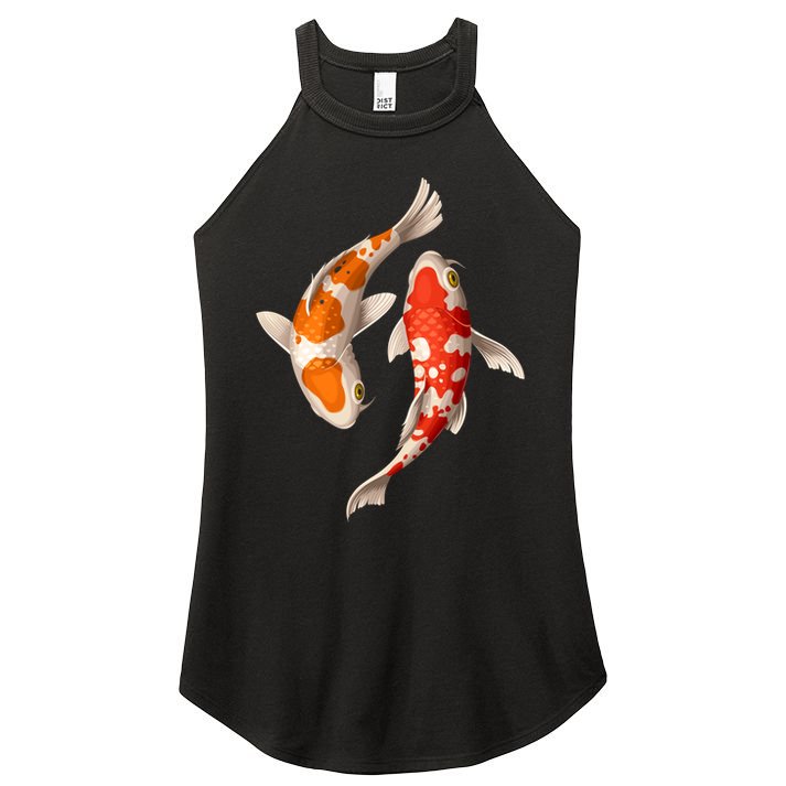 Swimming Koi Fishes Women's Perfect Tri Rocker Tank