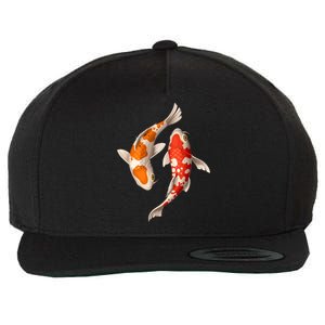 Swimming Koi Fishes Wool Snapback Cap