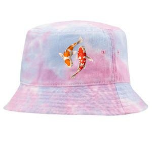 Swimming Koi Fishes Tie-Dyed Bucket Hat