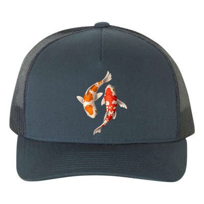 Swimming Koi Fishes Yupoong Adult 5-Panel Trucker Hat