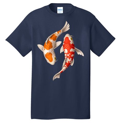 Swimming Koi Fishes Tall T-Shirt