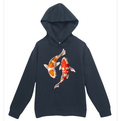 Swimming Koi Fishes Urban Pullover Hoodie