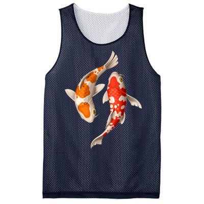 Swimming Koi Fishes Mesh Reversible Basketball Jersey Tank