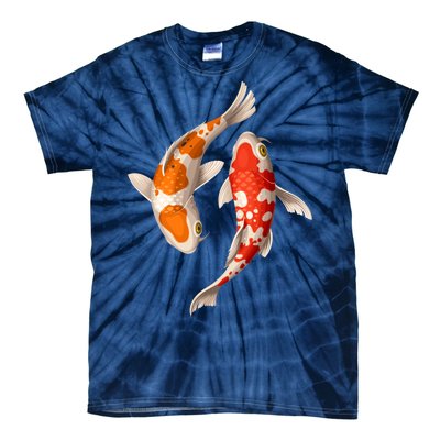 Swimming Koi Fishes Tie-Dye T-Shirt