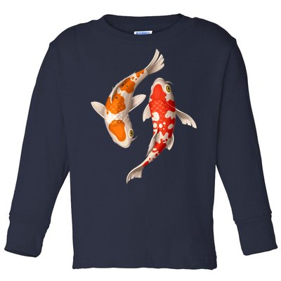 Swimming Koi Fishes Toddler Long Sleeve Shirt