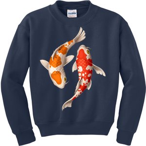 Swimming Koi Fishes Kids Sweatshirt