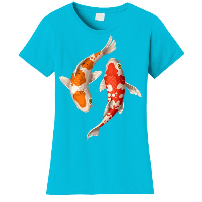 Swimming Koi Fishes Women's T-Shirt