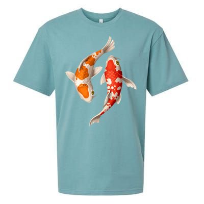 Swimming Koi Fishes Sueded Cloud Jersey T-Shirt