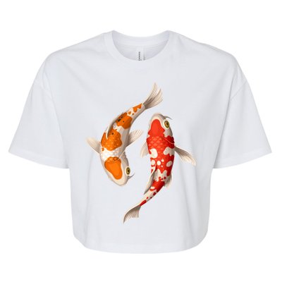 Swimming Koi Fishes Bella+Canvas Jersey Crop Tee