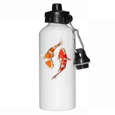 Swimming Koi Fishes Aluminum Water Bottle